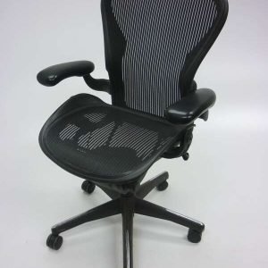Herman Miller Used Aeron Chairs, Fully Adjustable, Graphite Size C