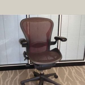 Herman Miller Used Aeron Chairs, Fully Adjustable, Red Mesh, Size A