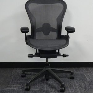Herman Miller Used Aeron Chairs, Remastered, Graphite Size C